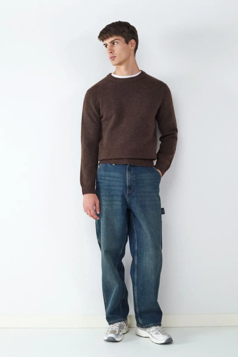 JEAN RELAXED CARPENTER BMK-Vintage Dark Blue Denim - Imagen 3