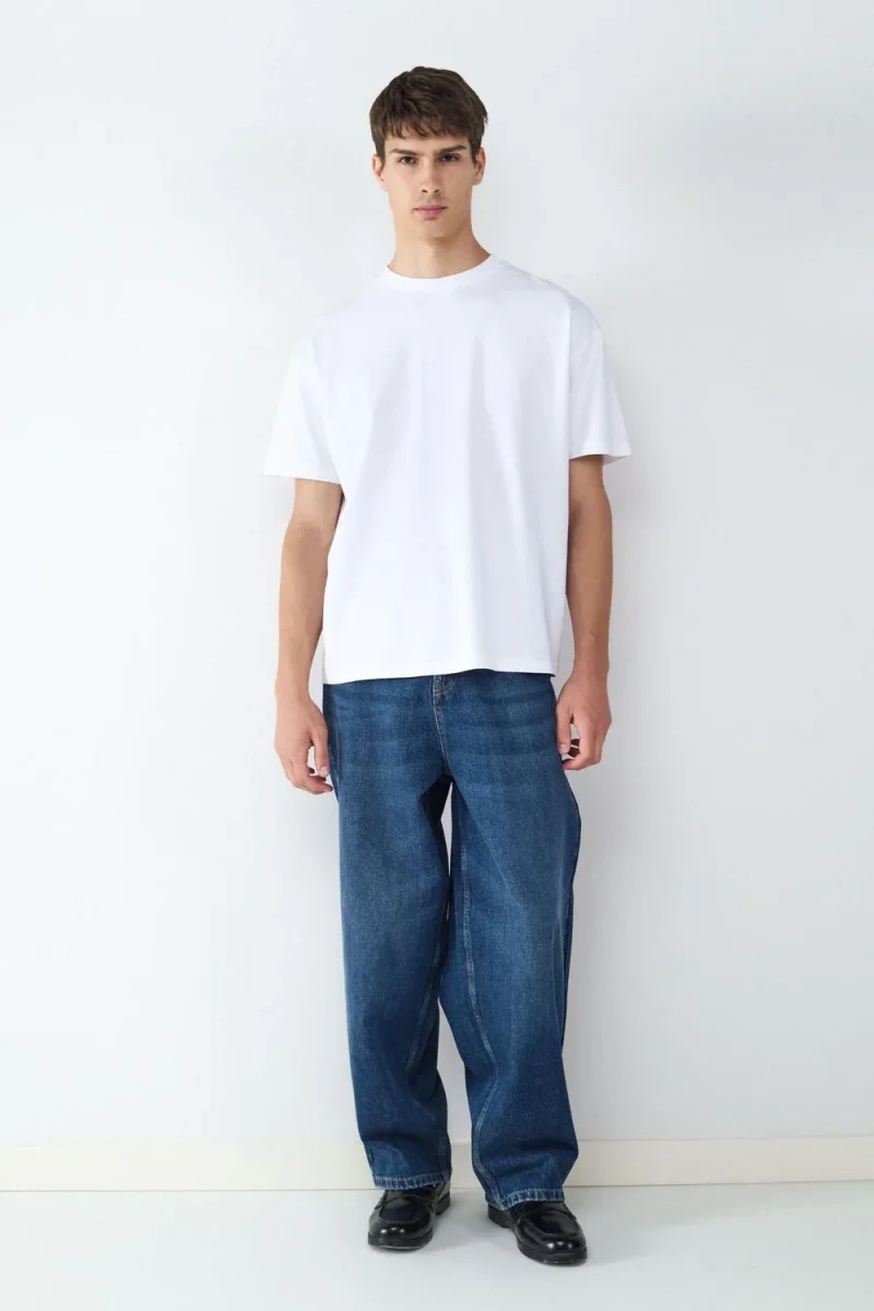 JEAN BAGGY LOOSE BMK-Dark Blue Denim - Imagen 3