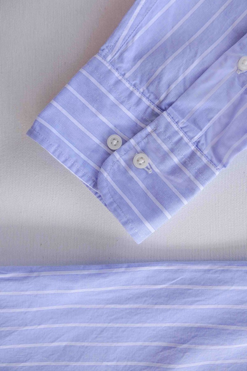 Polera de Algodón - Rayas Azul y Blanco - Imagen 6
