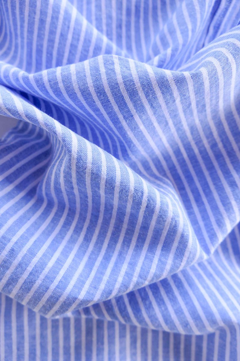 Camisa de Lino - Rayas Azul y Blanco - Imagen 4