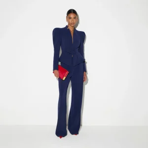 Pantalón de crepe ligero con cinturón
