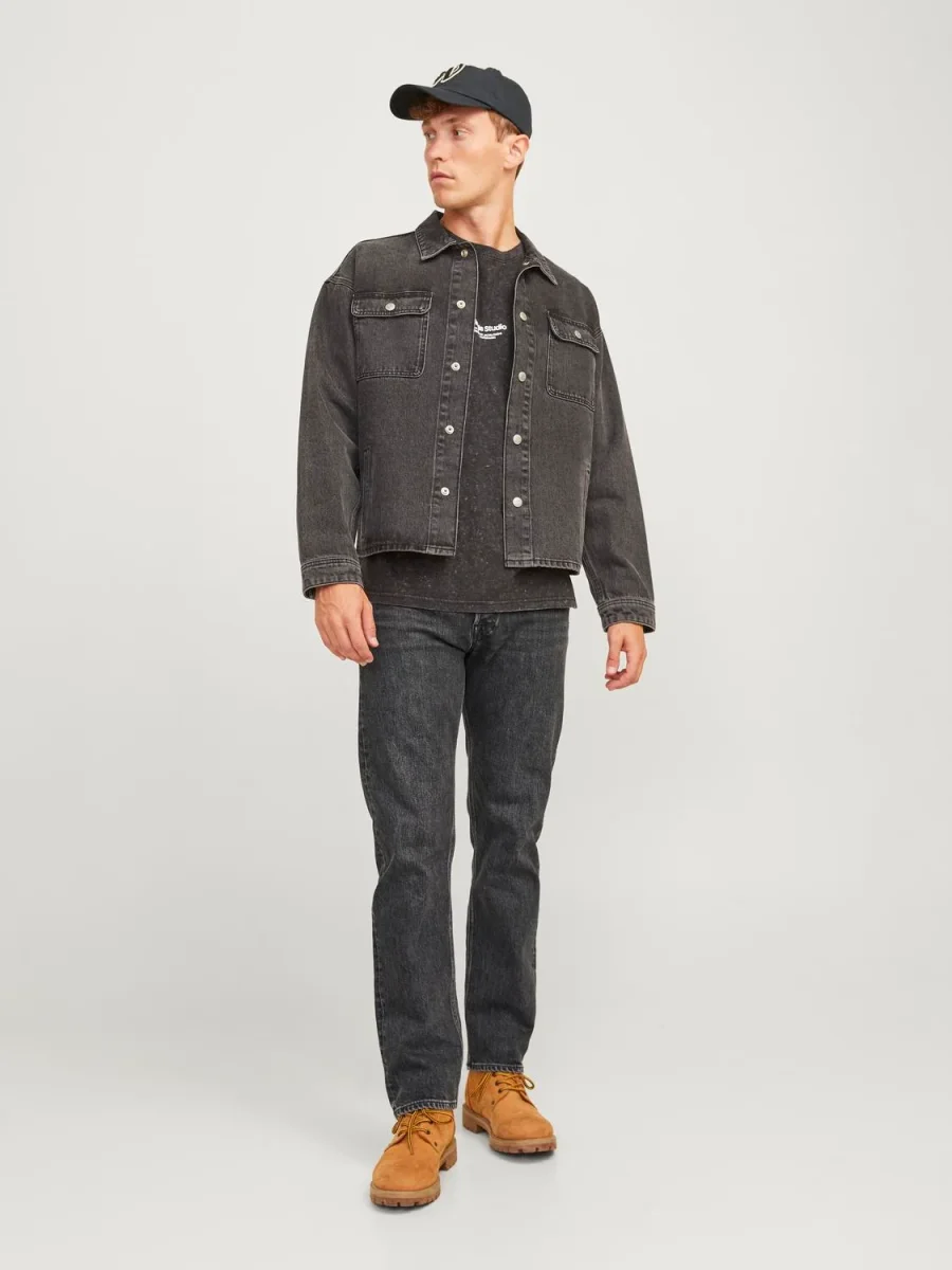 JEAN RELAXED TIRO ALTO CHRIS 079 - Black Denim - Imagen 3