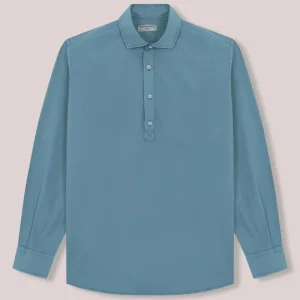 Polera de Popelín - Azul Turquesa