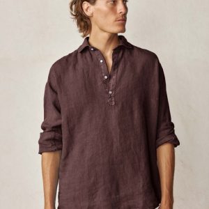 Polera de Lino - Burdeos