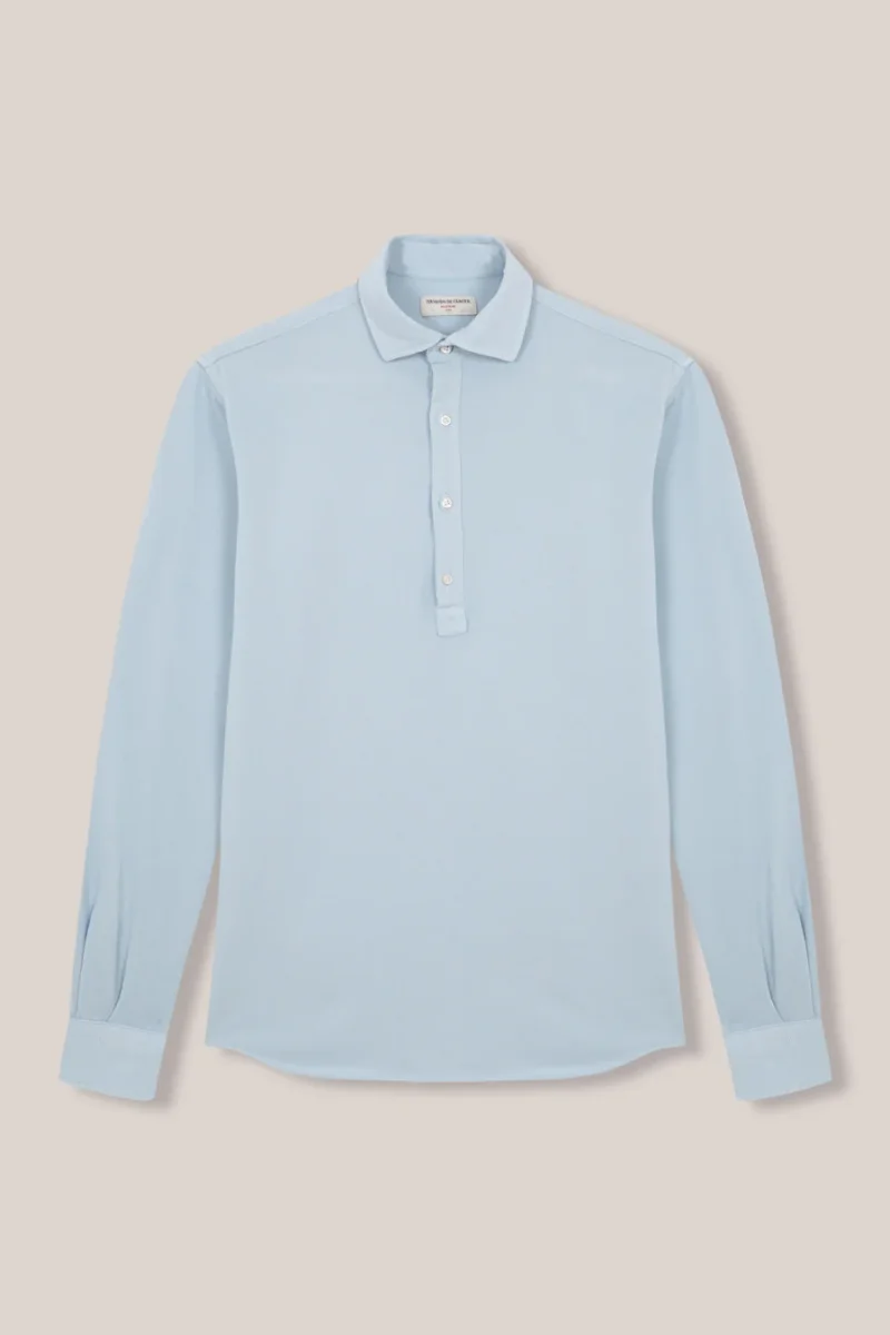 Polera de Piqué - Azul Celeste - Imagen 4