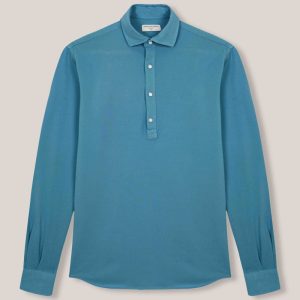 Polera de Piqué - Azul Turquesa