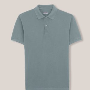 Polo Manga Corta - Gris Azulado