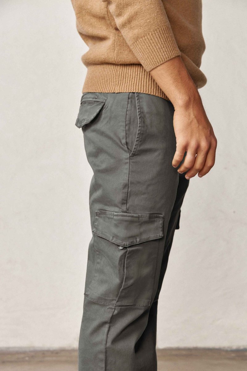 Pantalón Cargo - Verde Plomo
