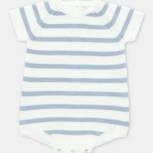 Pelele Punto Rayas SURREY Azul Empolvado