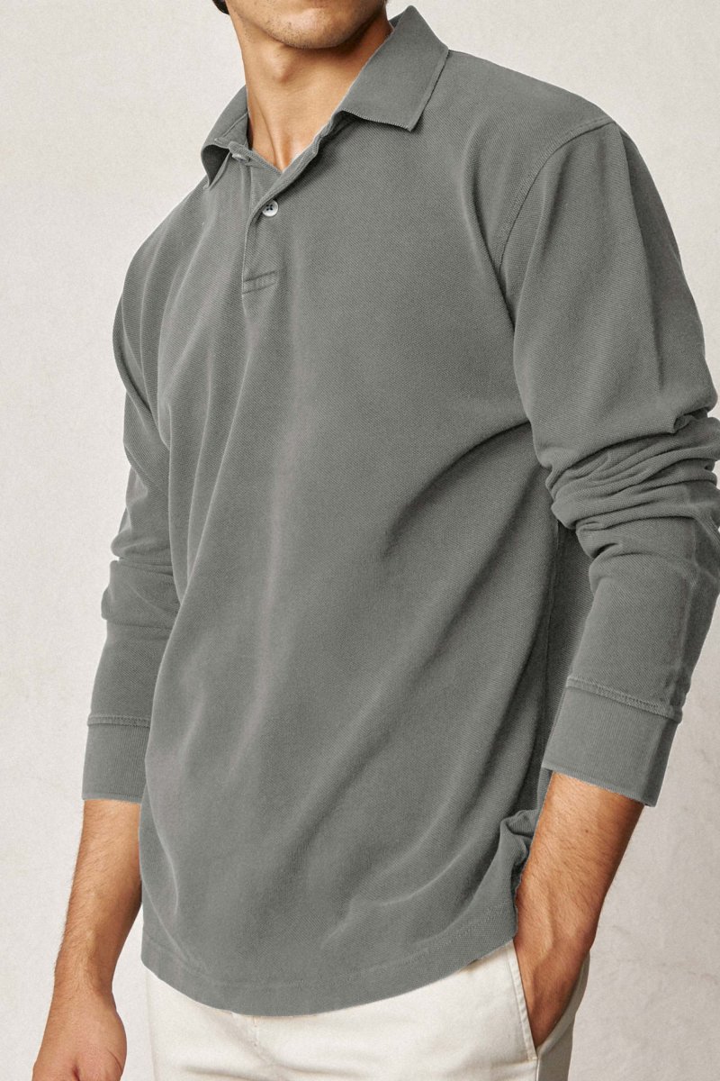 Polo Manga Larga - Gris Plomo - Imagen 3