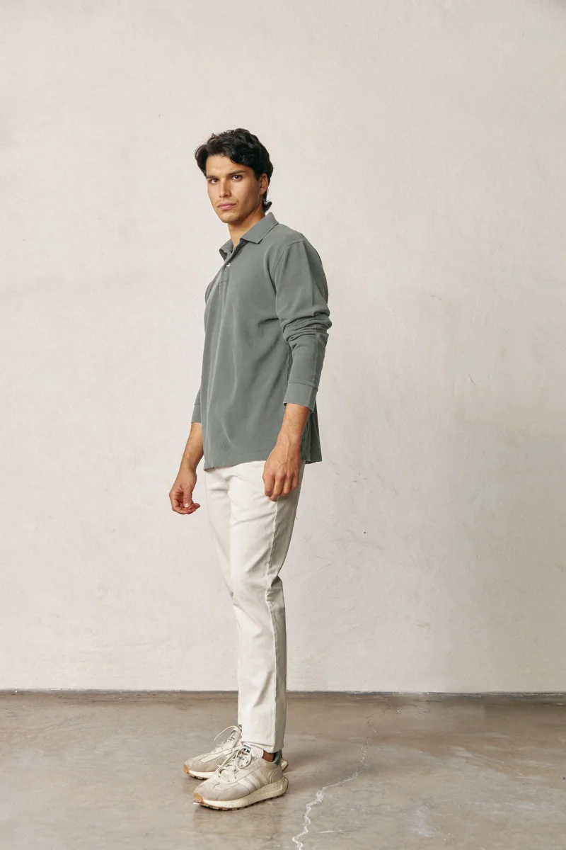 Polo Manga Larga - Gris Plomo - Imagen 4