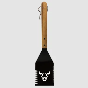 Espátula Wayu con Logo en Acero y Mango de Madera