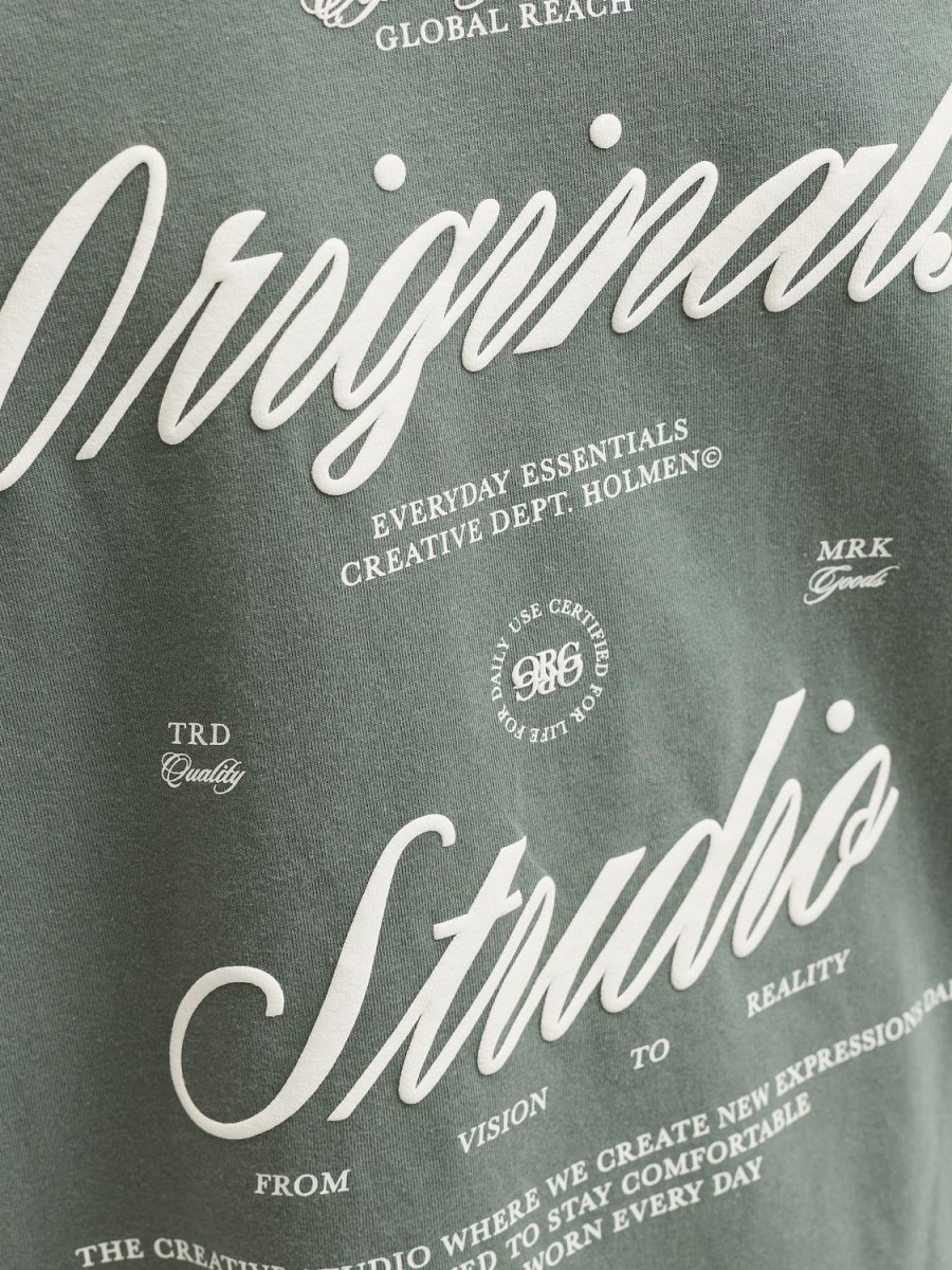 CAMISETA RELAXED BORDADA NORREBRO JNR - Laurel Wreath Print:AW 26 - Imagen 8