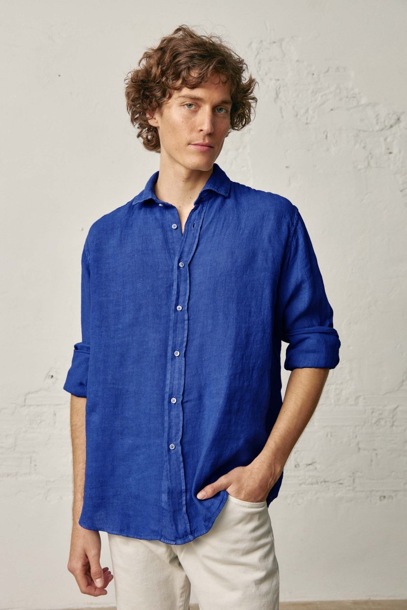 Camisa de Lino - Azulón - Imagen 2