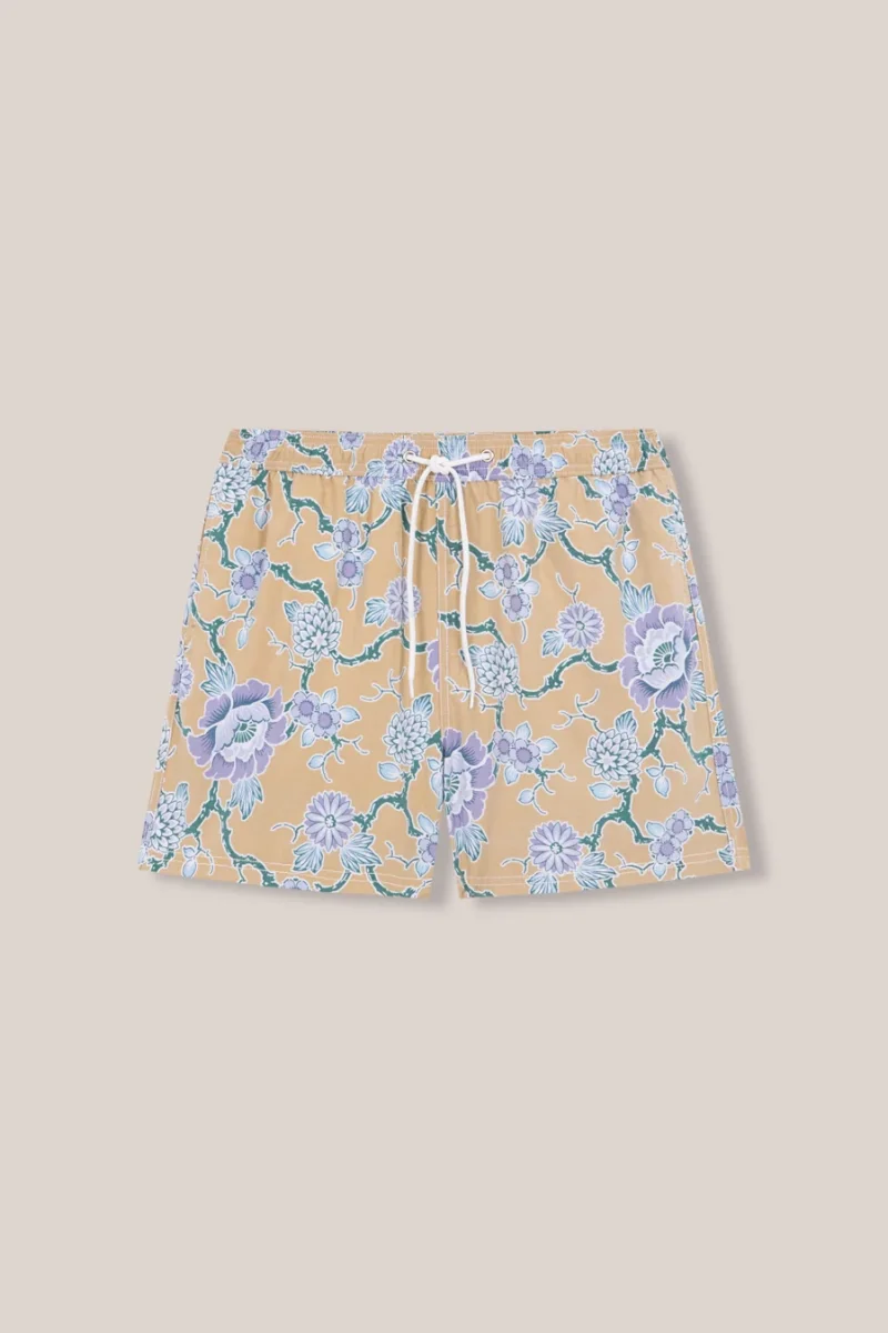 Traje de Baño / Bañador - Amarillo Flores - Imagen 2