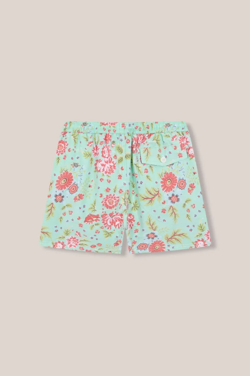 Traje de Baño / Bañador - Verde Flores - Imagen 3