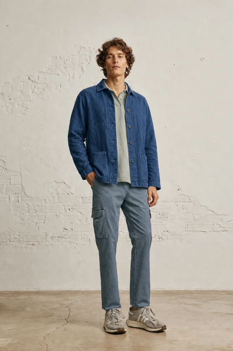 Sobrecamisa de Lino - Marino - Imagen 3
