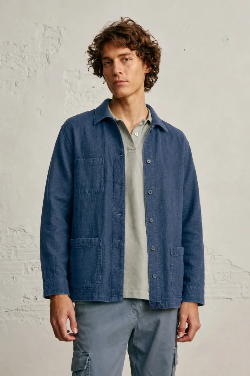 Sobrecamisa de Lino - Marino