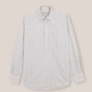 Polera de Algodón - Crudo Rayas Azules