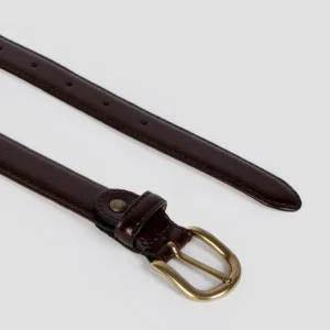 Cinturon Fino Venas Marron