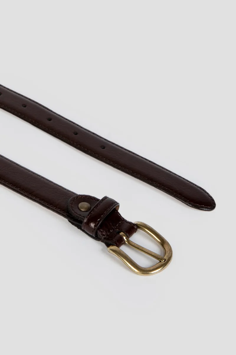 Cinturon Fino Venas Marron - Imagen 2