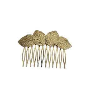 PEINECILLOS DORADO HOJAS