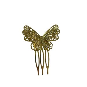 PACK 4 PEINECILLOS DORADO MARIPOSA