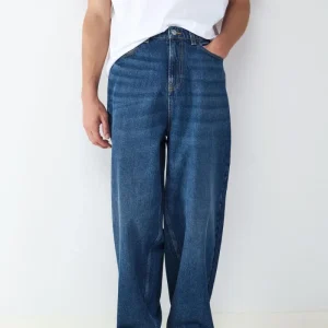 JEAN BAGGY LOOSE BMK-Dark Blue Denim