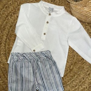 CONJUNTO CAMISA Y PANTALÓN RAYAS
