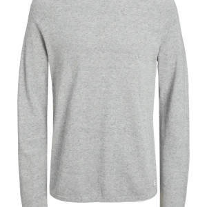 SWEATER BÁSICO TEJIDO HILL - Light Grey Melange