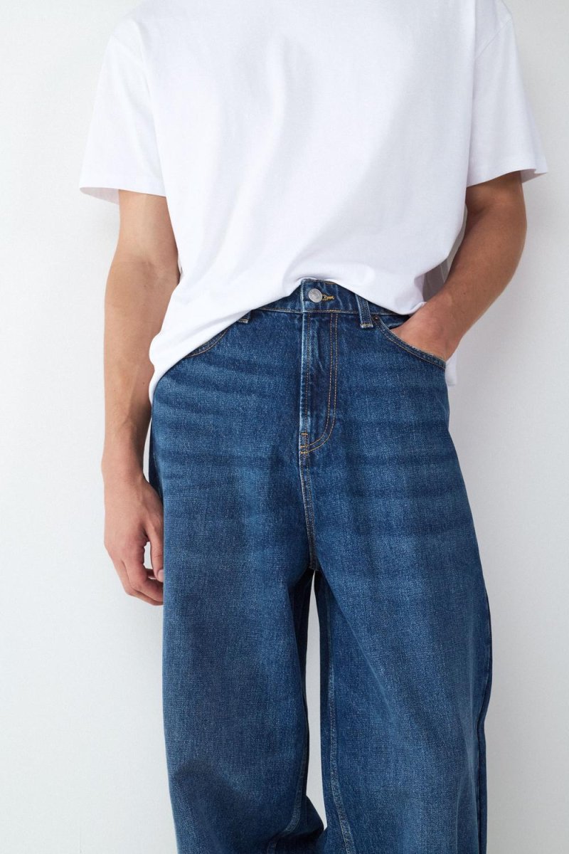 JEAN BAGGY LOOSE BMK-Dark Blue Denim - Imagen 7