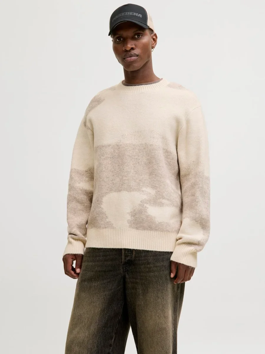 SWEATER RELAXED DE PUNTO FLARE - Rainy Day AOP:PALOMA