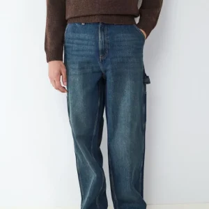 JEAN RELAXED CARPENTER BMK-Vintage Dark Blue Denim