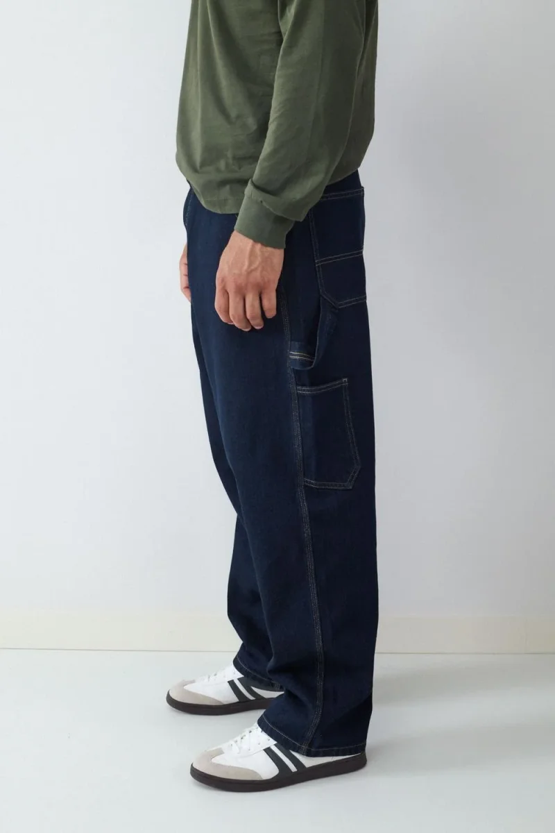 JEAN RELAXED CARPENTER BMK-Blue Black Denim - Imagen 4
