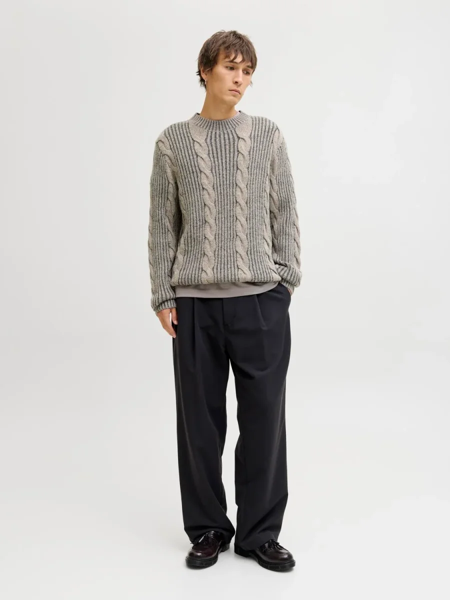 SWEATER RELAXED ACANALADO CARL - Volcanic Ash - Imagen 3