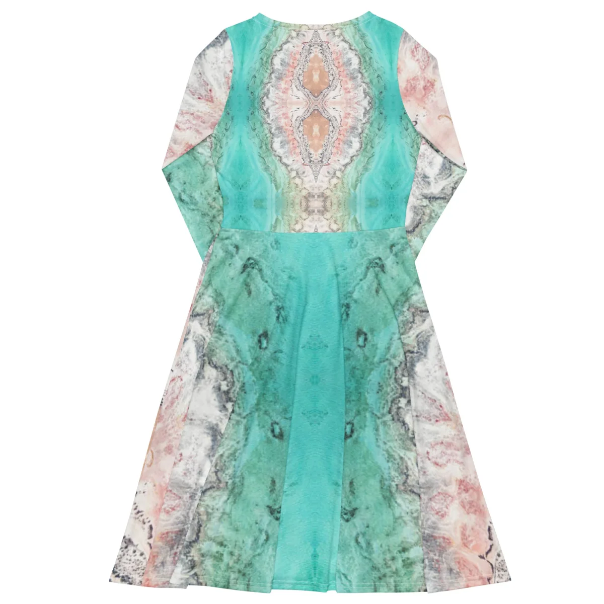 Vestido midi con manga larga all over - Imagen 7