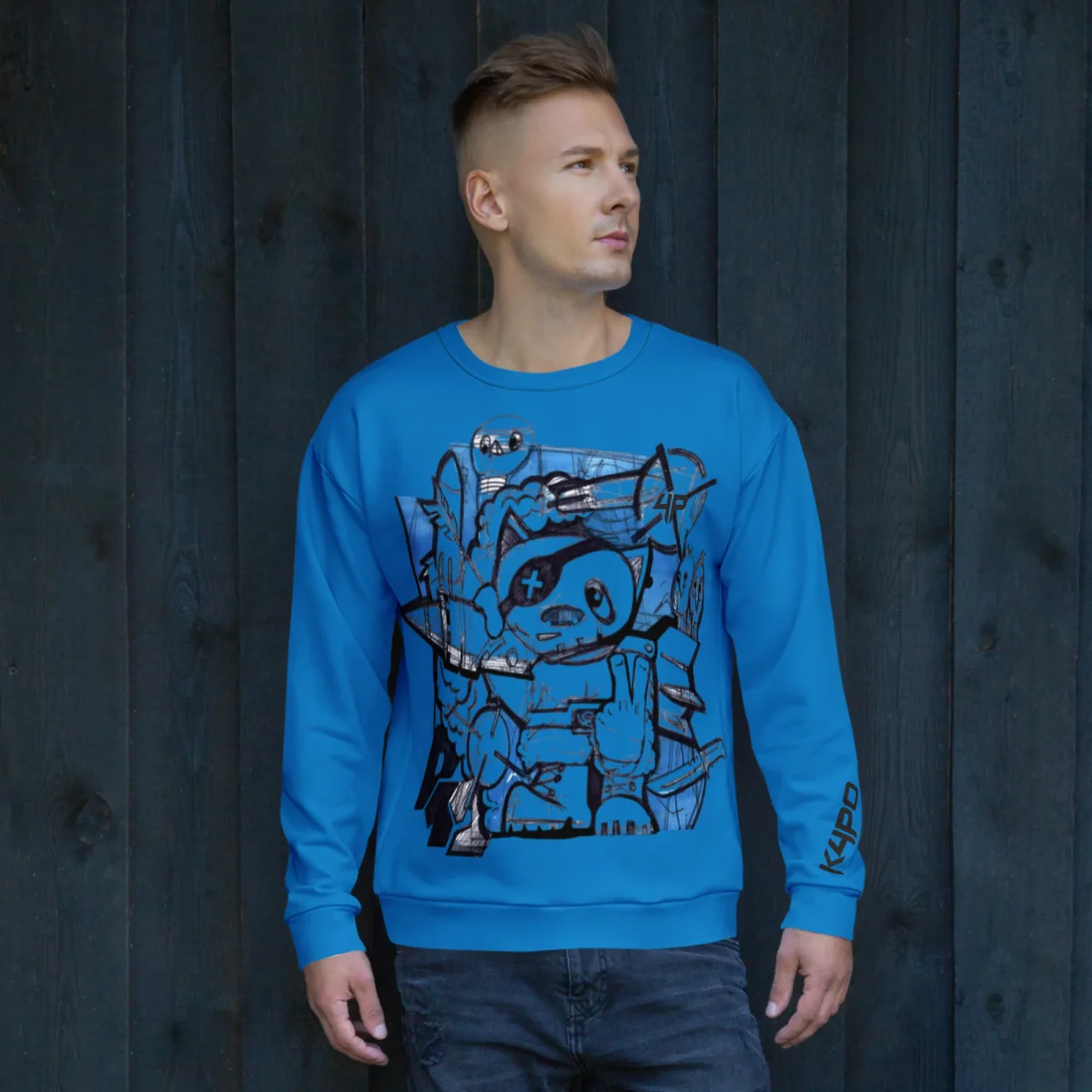 Sudadera sin capucha hombre