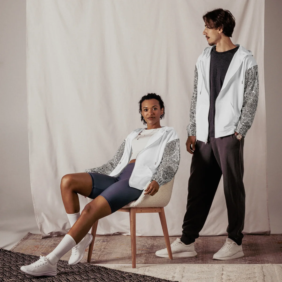 Sudadera con capucha y cremallera unisex - Imagen 3