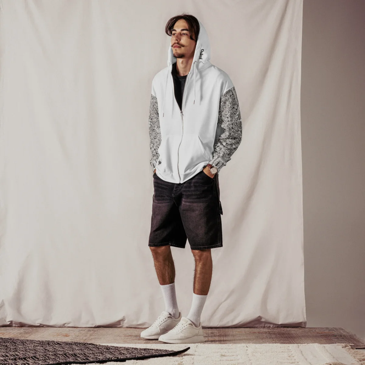 Sudadera con capucha y cremallera unisex - Imagen 4