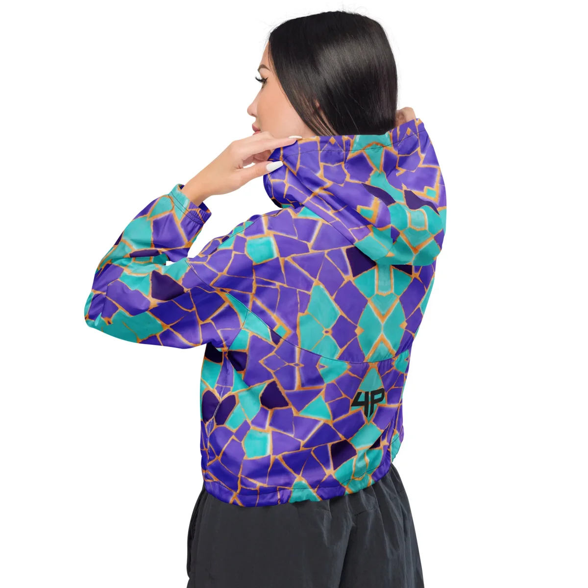 Cortavientos crop para mujer - Imagen 5