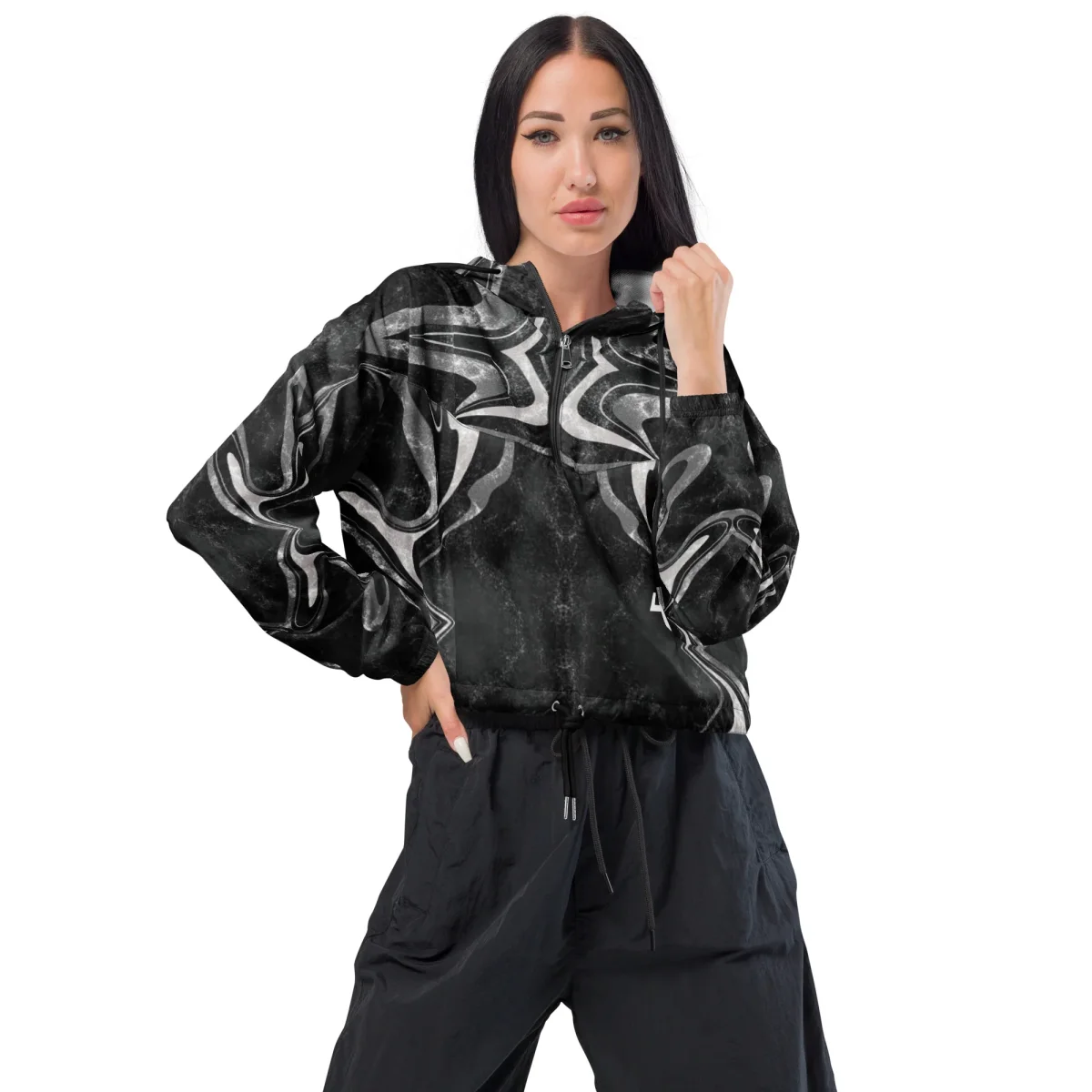 Cortavientos crop para mujer