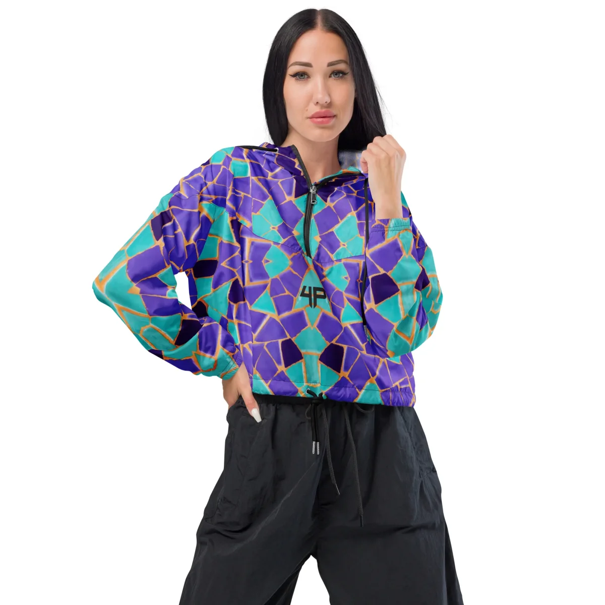 Cortavientos crop para mujer - Imagen 3