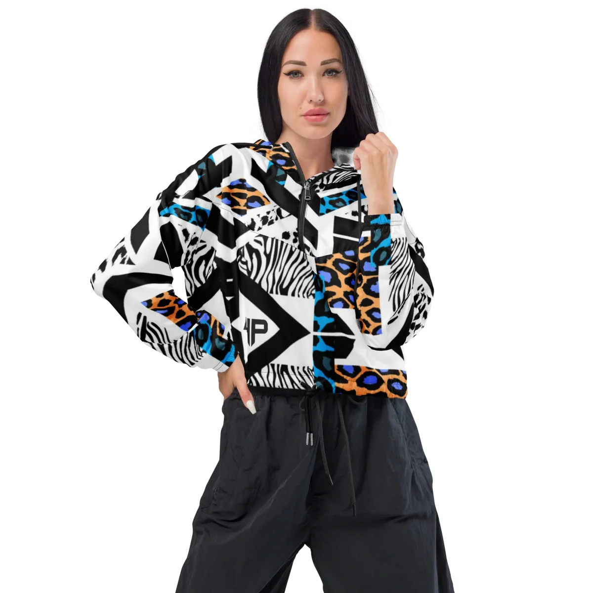 Cortavientos crop para mujer - Imagen 2