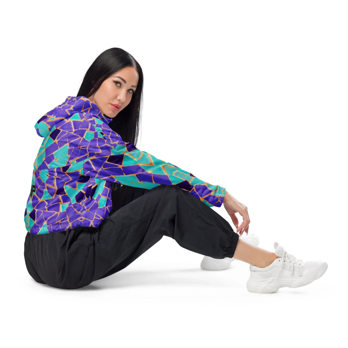 Cortavientos crop para mujer - Imagen 4