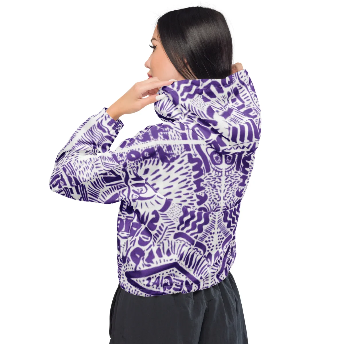 Cortavientos crop para mujer - Imagen 5