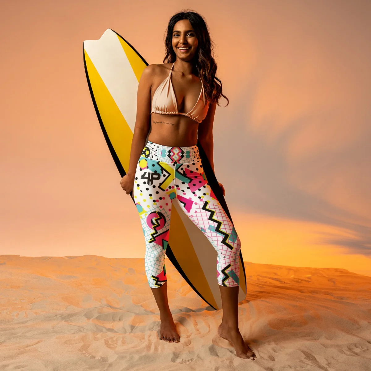 Leggings capri de yoga mujer