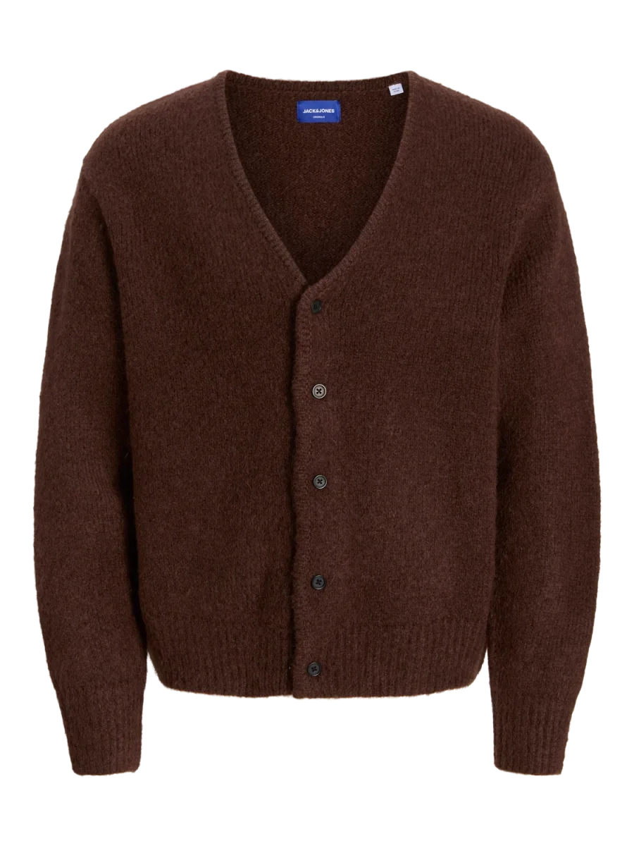 CARDIGAN LOOSE LIVERPOOL - Deep Mahogany