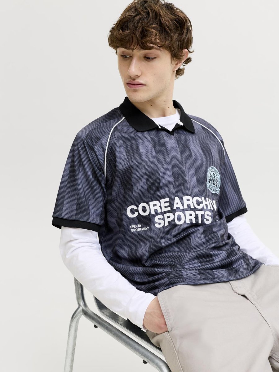 CAMISETA LOOSE POLO FÚTBOL - Black AOP:AOP - Imagen 4