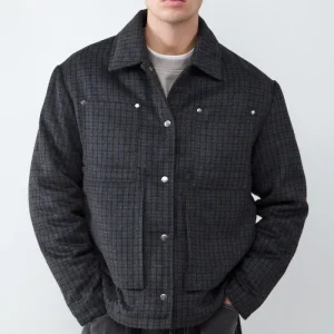 CAMPERA PAÑO CUADROS BMK-Dark Shadow