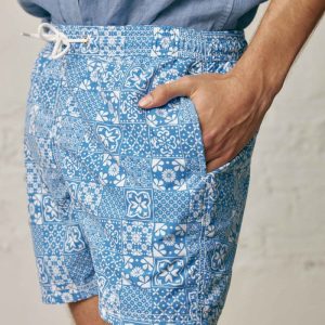 Traje de Baño / Bañador - Azul Mosaico